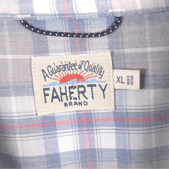 FAHERTY Plaid Long Sleeve‎ Shirt Cotton Lyocell Blend Style MWF2003 Size XL - Picture 4 of 10